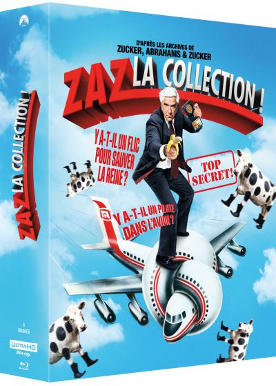 ZAZ La Collection ! : Y a-t-il un pilote dans l'avion ? + Top Secret ! + Y a-t-il un flic pour sauver la reine ? (4K Ultra HD + Blu-ray - Édition limitée) - 4K UHD